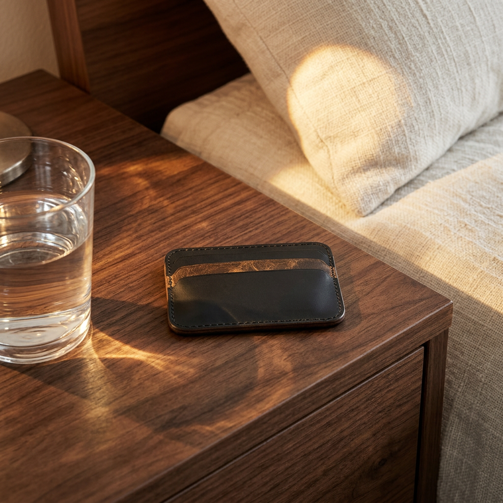 Stack wallet card holder in midnight color