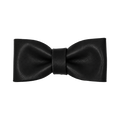 Sharp Leather Bow Tie - Black