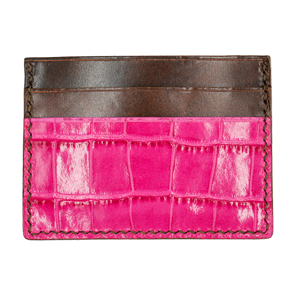 The Edge - Brown with Pink Croc