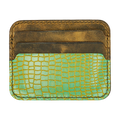 The Stack - Tan with Green Croc