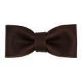 Sharp Leather Bow Tie - Brown