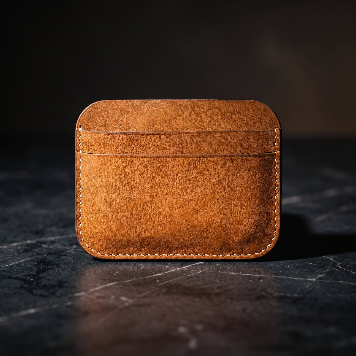 Portofino card holder on dark marble - one of one leather